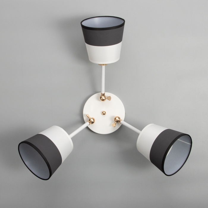 Люстра Люстра "Селена" 3хЕ27 40Вт бело-золотой 54х54х25 см