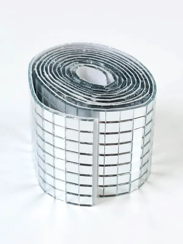 Зеркальная мозаика, самоклеящаяся, 4 см * 1 м, цвет серебро