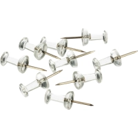 Кнопки силовые д/пробковых досок Глобус КС-50П,пластик,прозрачные,50 шт/уп