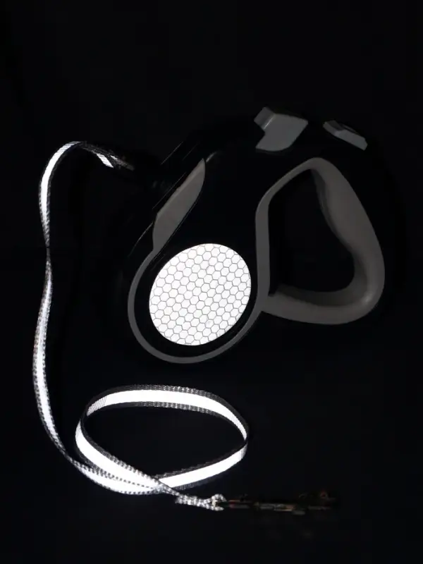 Рулетка &laquo;Пижон&raquo;, 4 м, до 15 кг, трос, светоотражающая, прорезиненная ручка, серая