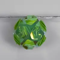 Гирлянда &laquo;Нить&raquo; 4.5 м с насадками &laquo;Цветочные шары&raquo;, IP20, прозрачная нить, 15 LED, свечение зелёное, 220 В