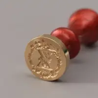 Печать для сургуча с пластиковой ручкой &laquo;Венок с буквой Z&raquo;, 2.5&times;2.5&times;6.3 см