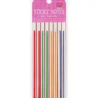 Блок-закладка с липким краем, 8 блоков по 20 штук, флуоресцентная полоска, 140&times;6 мм