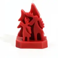 Свеча новогодняя &laquo;Олени&raquo;, 7&times;5&times;8.5 см, 9 ч, красный