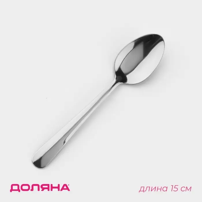 Ложка чайная Доляна «Нордик», длина 15 см, толщина 1.2 мм Ложка чайная Доляна «Нордик», длина 15 см, толщина 1.2 мм