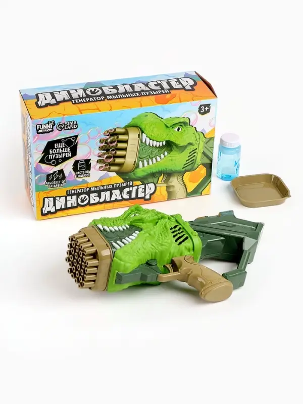 Генератор мыльных пузырей Funny toys &laquo;Динозавр&raquo;, 17.5&times;10&times;31 см, МИКС