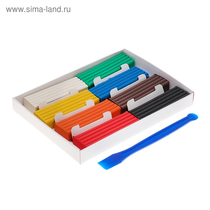 Пластилин 8 цветов 160 г, Пластилин 8 цветов 160 г, "Классический", со стеком