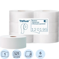Бумага туалетная Торк/Tellus Стандарт T1 1сл белая 525м 6рул/уп_120195