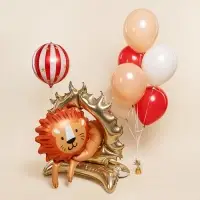 Воздушный шар фольгированный 25" сфера "Новгодний шар" цвет красный Воздушный шар фольгированный 25" сфера "Новгодний шар" цвет красный