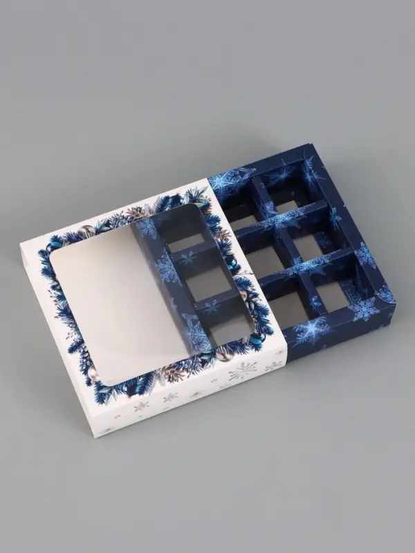 Коробка для 9 конфет &laquo;Голубые мечты&raquo; 14.5&times;14.5&times;3.5 см