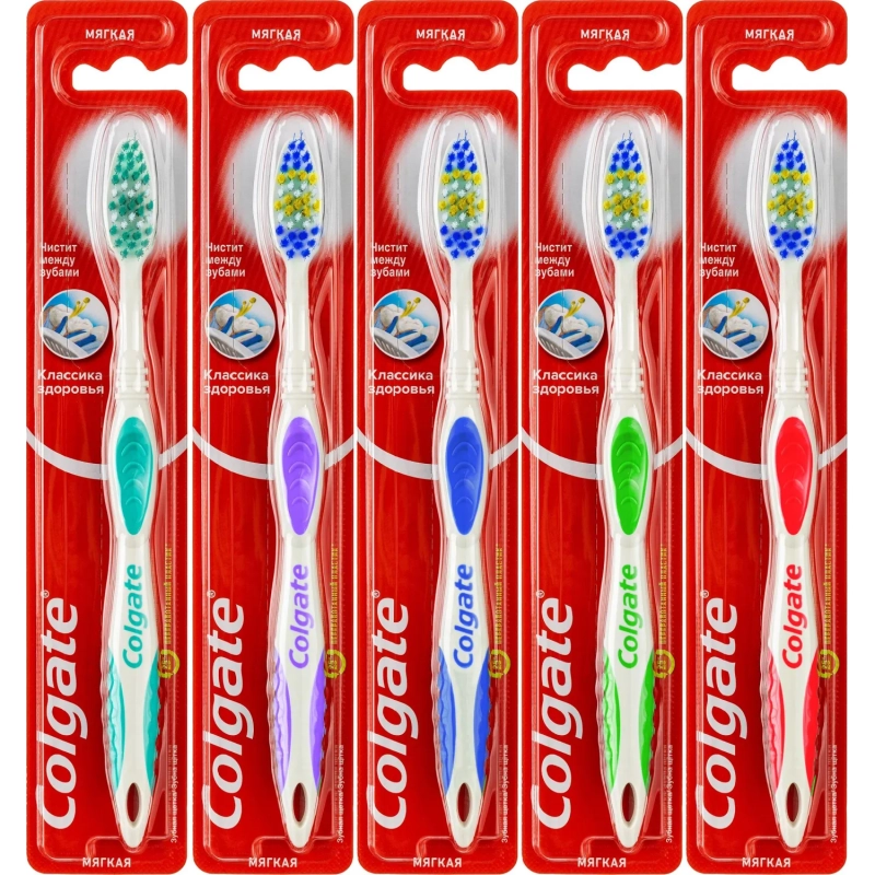 Зубная щетка COLGATE КЛАССИКА ЗДОРОВЬЯ мягкая  жест FVN50307