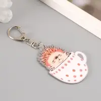 Брелок акрил "Ёжик в кружке в горошек" 4,8х5,7 см Брелок акрил "Ёжик в кружке в горошек" 4,8х5,7 см