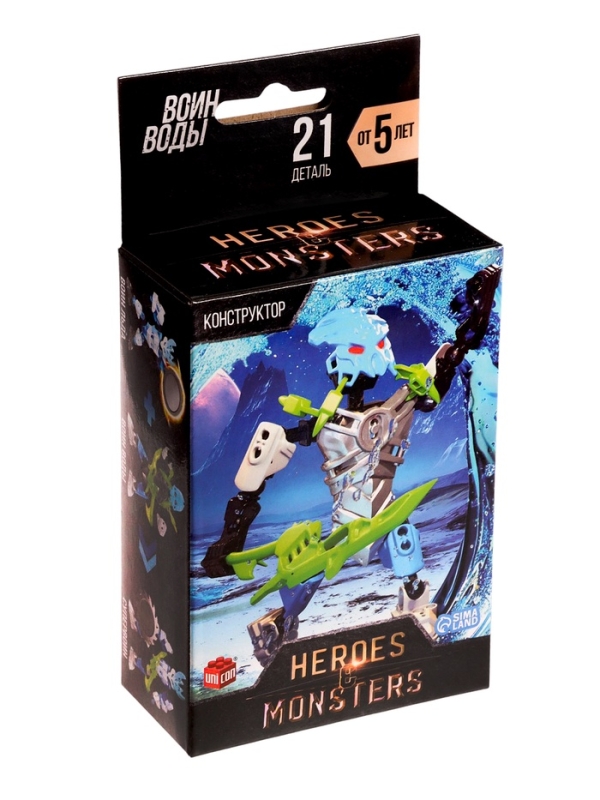 Конструктор-робот «Воин Воды», 21 деталь