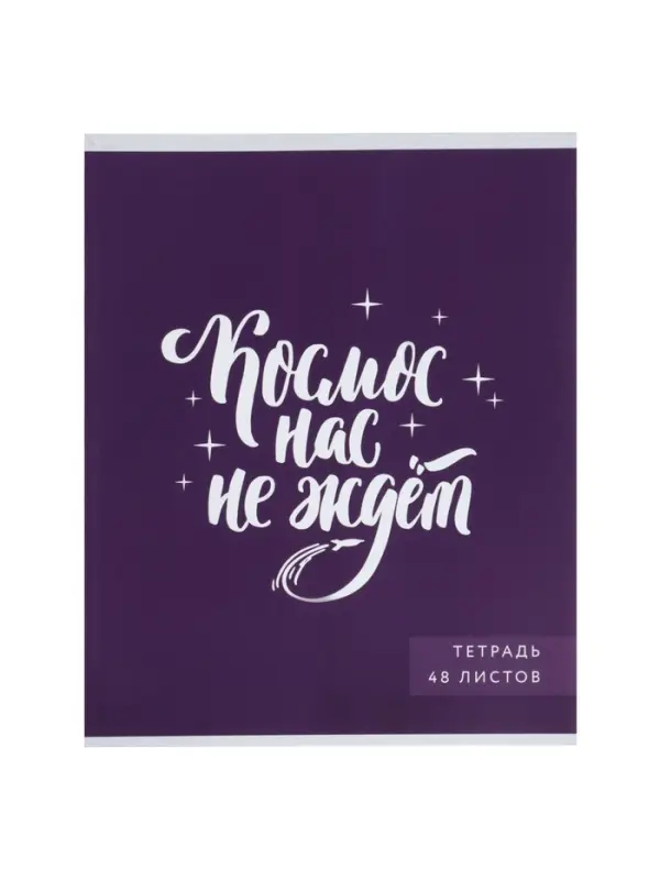 Тетрадь 48 листов в клетку, Calligrata &laquo;Надпись-1&raquo;, МИКС