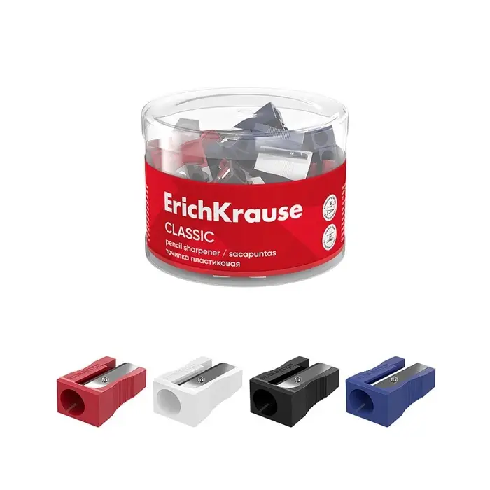 Точилка пластиковая ErichKrause EasySharp, Classic, МИКС