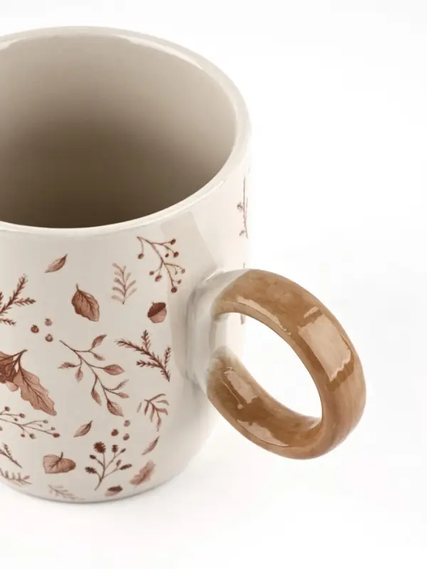Кружка керамическая &laquo;Листья&raquo;, 420 мл