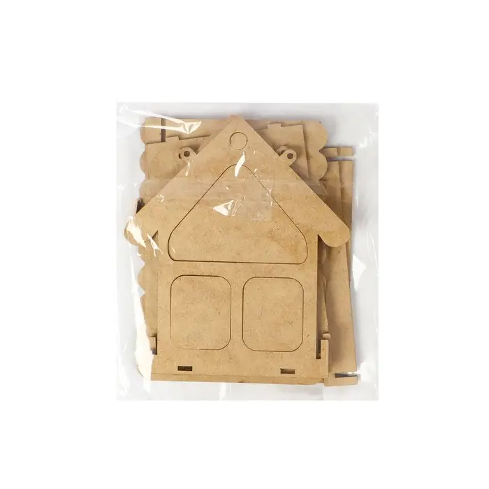 Кормушка - конструктор из ХДФ для птиц &laquo;Домик&raquo;, своими руками, 17&times;13&times;19.5 см, Greengo