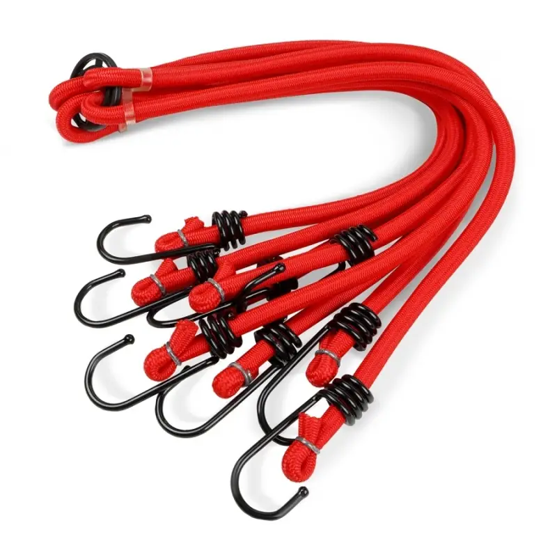 Резинка крепления груза 80 см x 8 мм, 4 шт "ПАУК" (метал.крючки) AVS TL-04