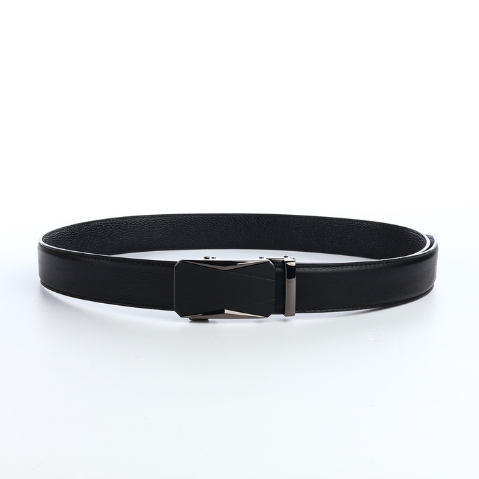 Ремень мужской, ширина 3,6 см, винт, пряжка автомат, цвет чёрный Ремень мужской, ширина 3,6 см, винт, пряжка автомат, цвет чёрный