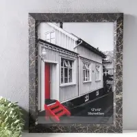 Фоторамка пластик 30х40 см "Гедеон" чёрный с золотом 47х37х2 см