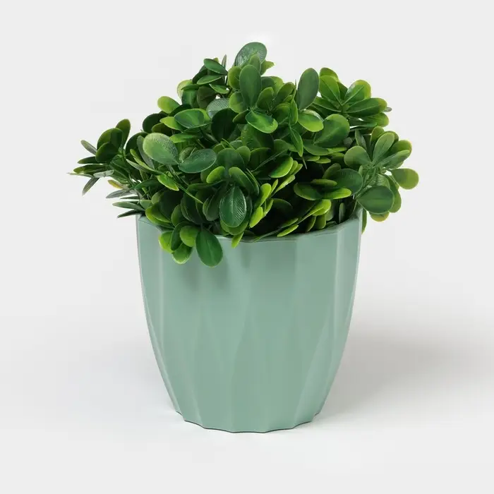 Кашпо для цветов со вставкой &laquo;Флюте&raquo;, 1.9 л, цвет нефрит