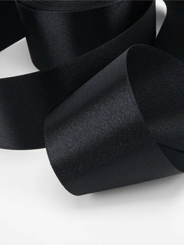 Лента атласная, 50 мм, 23&plusmn;1 м, чёрная №39