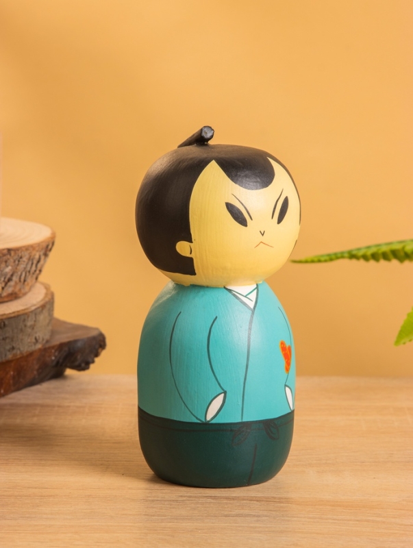Деревянная кукла кокеши Деревянная кукла кокеши "Самурай" 7х7,5х15 см