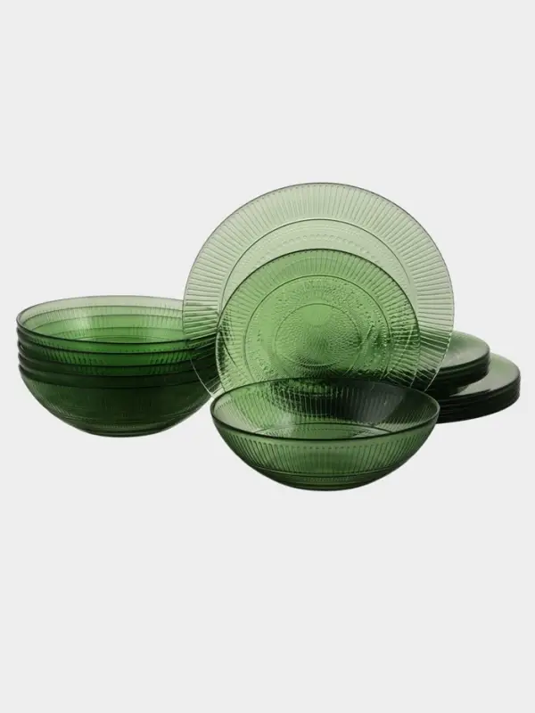 Набор посуды Luminarc &laquo;Луиз&raquo;, 18 предметов, стекло, шартрез