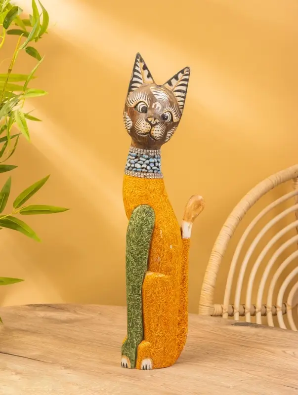 Сувенир «Кошка», 60×14×6 см, дерево, коричневый, МИКС Сувенир «Кошка», 60×14×6 см, дерево, коричневый, МИКС