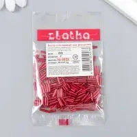 Бисер "Zlatka" стеклярус 10 г, размер 3", 6 мм, №0025 красный МИКС 93"78547