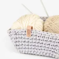 Бирка с кнопкой Hand made, замша, 10 шт., 8&times;1.5 см, бежевая