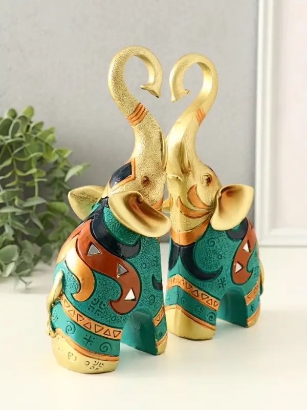 Набор фигурок полистоун &laquo;Африканский слон&raquo;, 2 шт., 6&times;17&times;21 см