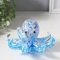 Сувенир стекло "Осьминог" под муранское стекло 15,5х15,5х8,5 см