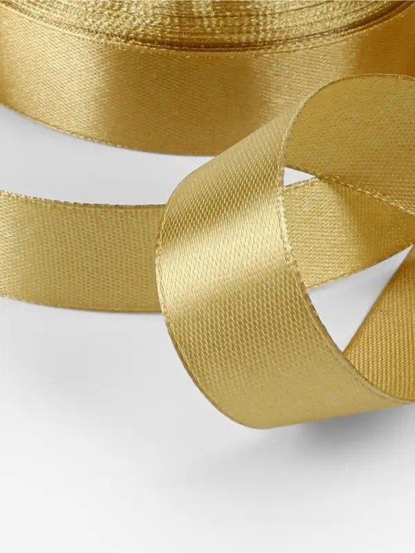 Лента атласная, 20 мм, 23&plusmn;1 м, цвет золотой №204