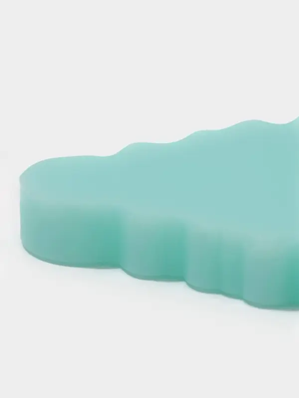 Молд для заливки новогодний &laquo;Ёлочка с подарками&raquo;, 8&times;5.8&times;0.8 см, силикон, бирюзовый