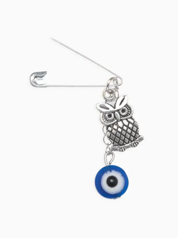 Булавка-оберег &laquo;Удачи на дороге&raquo;, 6 см, синяя в серебре