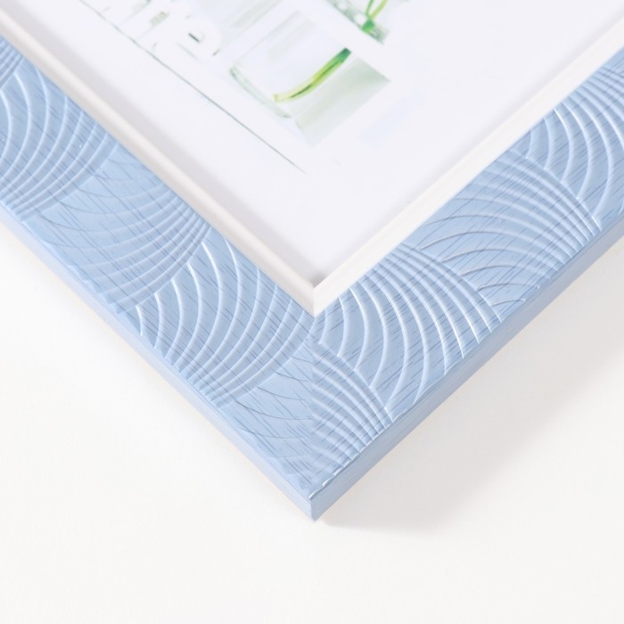 Фоторамка пластик 15х20 см Фоторамка пластик 15х20 см "Дуги" синяя 25,3х20,5 см