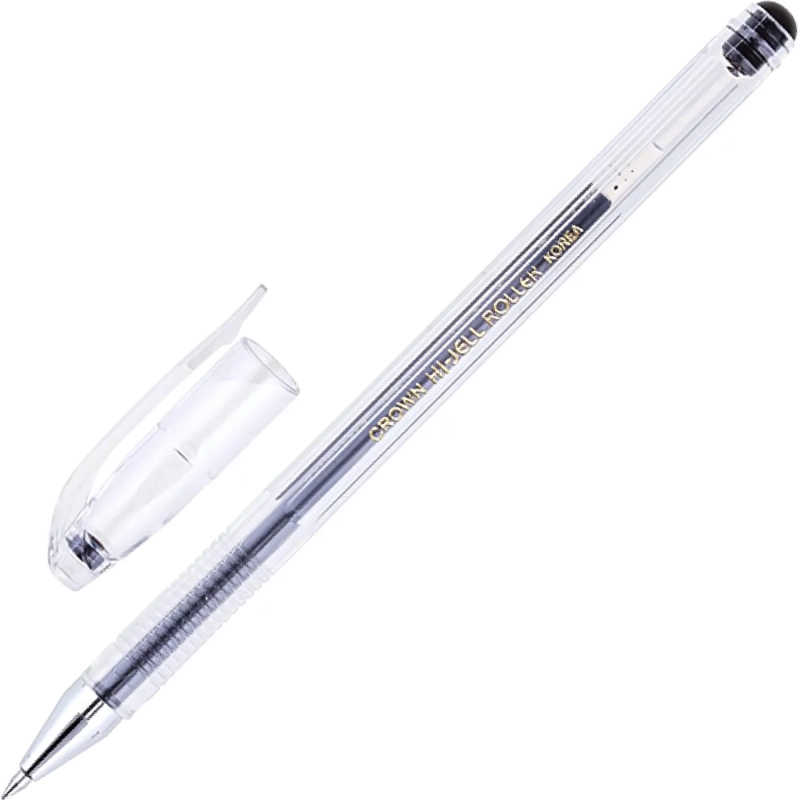 Ручка гелевая неавтомат. CROWN Hi-Jell черная 0,5мм HJR-500B