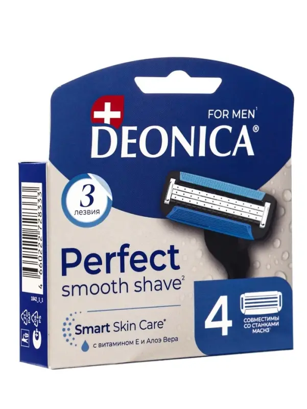 Сменные кассеты DEONICA 3 FOR MEN , 4 шт Сменные кассеты DEONICA 3 FOR MEN , 4 шт