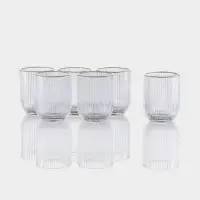 Набор стаканов 6 шт, 260 мл, золотой обод