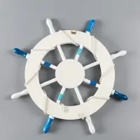 Декор настенный, панно &laquo;Штурвал. Welcome aboard с корабликом&raquo;, 62&times;62&times;3.5 см