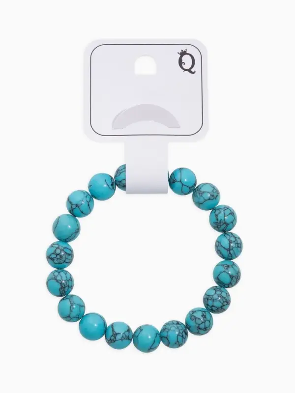 Браслет из бусин &laquo;Бирюза&raquo;, d=5.5 см, шар №10, голубой