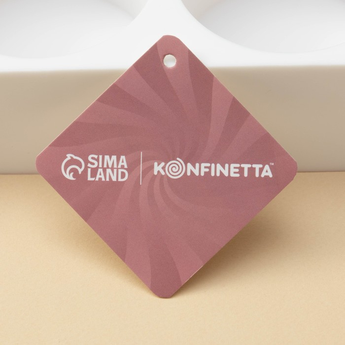 Форма для муссовых десертов и выпечки KONFINETTA «Круг», 39×8×4,7 см, 5 ячеек d=7,2 см, цвет белый