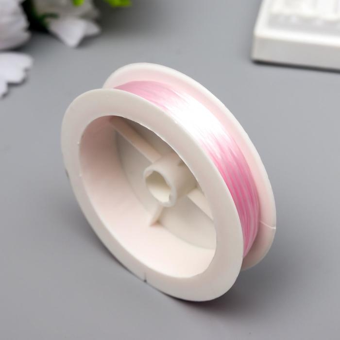 Спандекс без оплётки Спандекс без оплётки "Gamma" 1 мм, 18х0,9 м, резина, бело-розовый