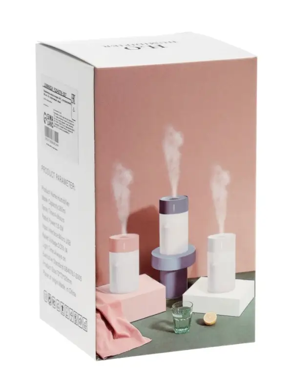 Увлажнитель воздуха Luazon HM-1, ультразвуковой, 260 мл, 2 Вт, портативный, серый