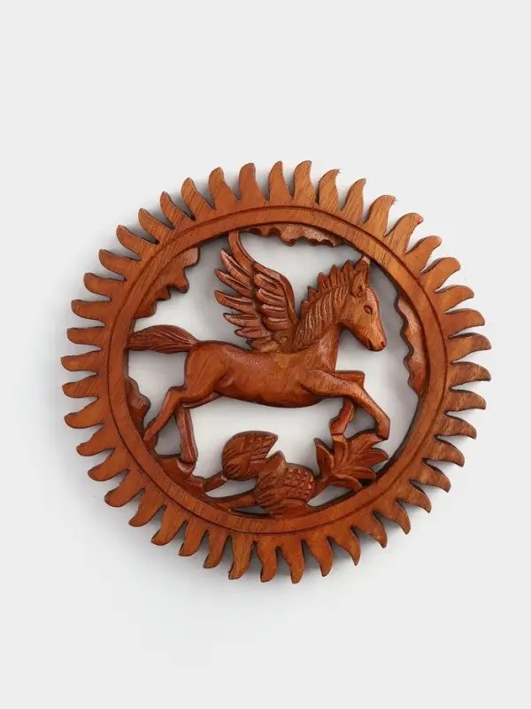 Панно &laquo;Пегас&raquo;, 20&times;20&times;2 см, дерево суар