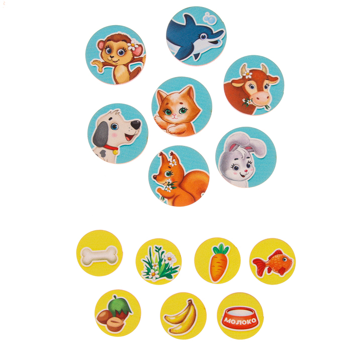 Головоломка. Обучающий круг с липучками «Кто где живёт и кто что ест?» Головоломка. Обучающий круг с липучками «Кто где живёт и кто что ест?»