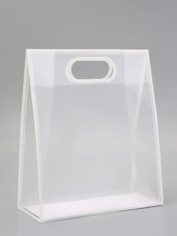 Пакет ПП с вырубной ручкой, прозрачный, 33&times;28&times;12 см, белый