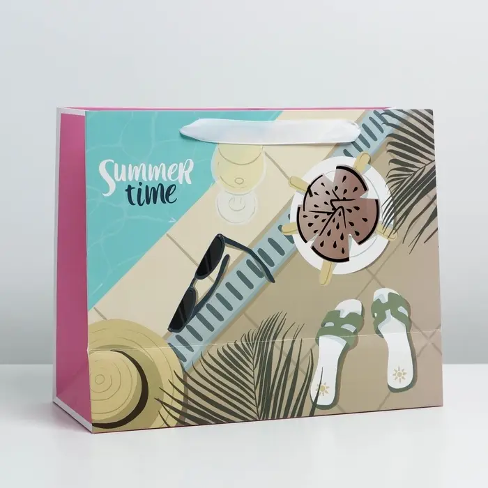 Пакет подарочный ламинированный с пластиковым окном, упаковка, «Летние истории», 32.5 х 26.5 х 13.5 см Пакет подарочный ламинированный с пластиковым окном, упаковка, «Летние истории», 32.5 х 26.5 х 13.5 см