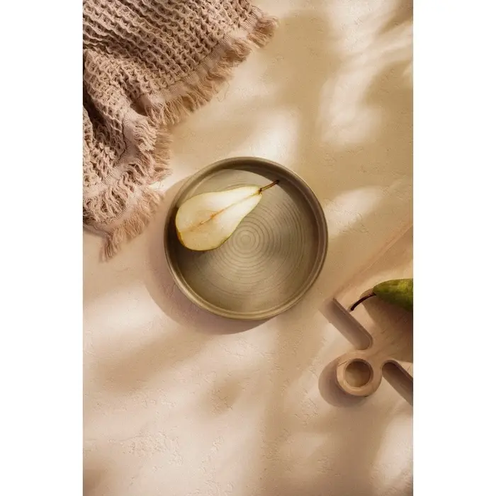 Тарелка обеденная фарфоровая SL Home &laquo;Песчаный бриз&raquo;, d=21 см, бежевая